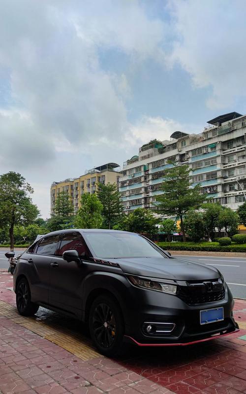 本田冠道拉丝黑改装贴膜 全车改色膜 汽车外观改