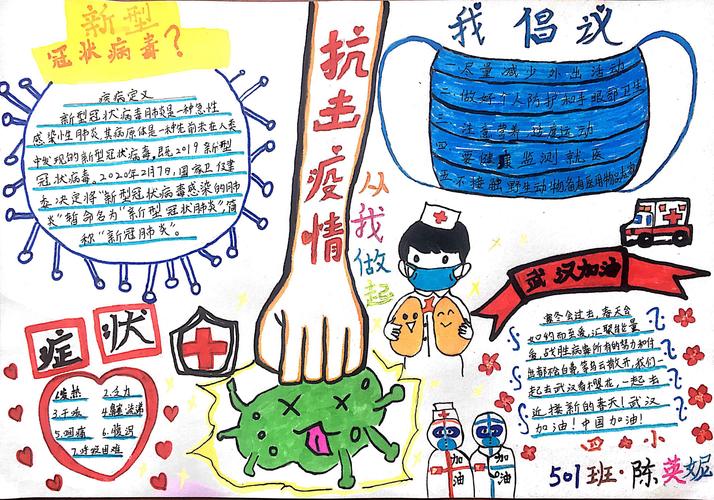 暖心!丹城四小学生精心绘制战"疫"手抄报