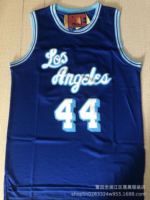 现货批发nba球衣 湖人队44号杰里.韦斯特 复古网眼 运动球服