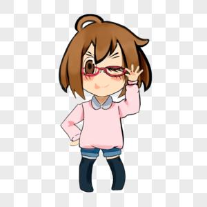 可爱q版小女孩图片素材