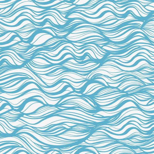 手绘波浪矢量图
