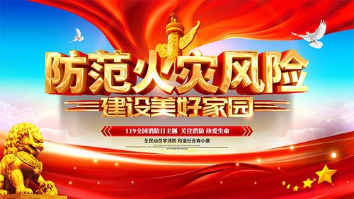 119全国消防日主题展板