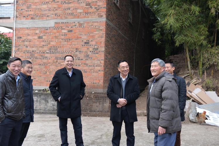曾明全率市政府副秘书长古荣华,市经信委主任徐明远深入长土镇三台村