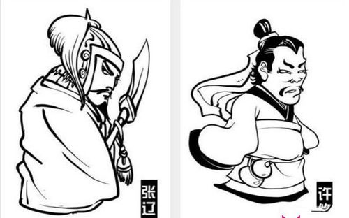 三国人物卡通形象简笔画锦集