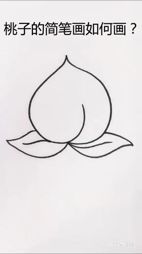 桃子的简笔画如何画?