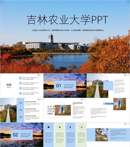 "吉林农业大学"专属ppt模板来了!吉林农大同学们的ppt