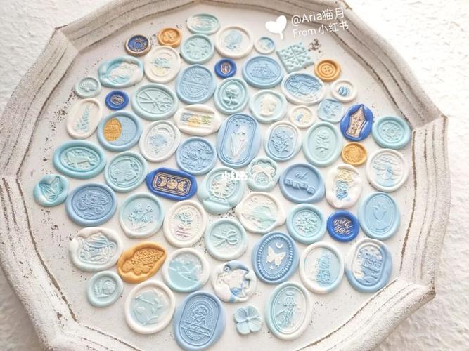 火漆成品 手账素材 火漆配色 冬日蓝色系列_火漆_手帐_冬天去哪玩