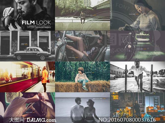 37款电影主题怀旧艺术效果lr预设_大图网图片素材