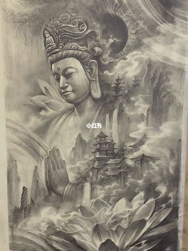 新传统满背佛纹身手稿_纹身_天津自由行热门攻略_刺青