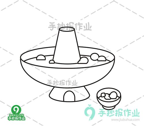 火锅简笔画