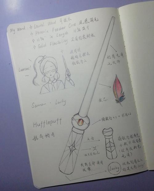 屑巫师的屑魔杖设计图-夏喃