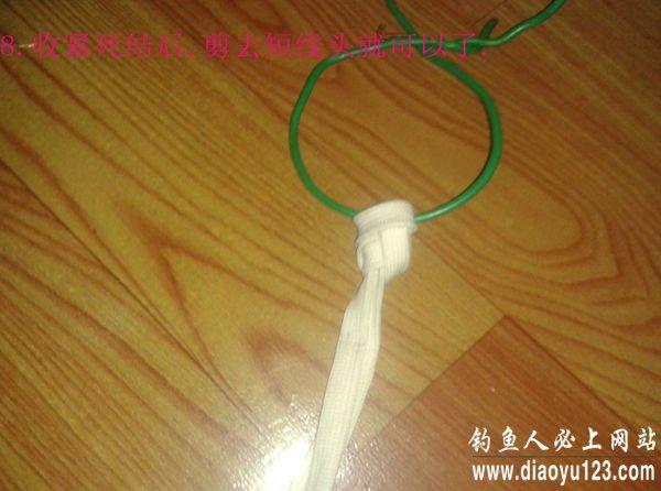 8,收紧活结,剪去短线头就能够了
