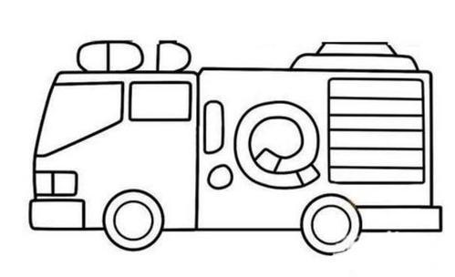 消防车简笔画高清