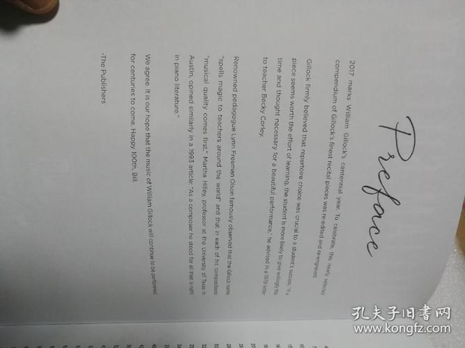 现货williamgillockrecitalcollection威廉吉洛克演奏会曲谱收藏集
