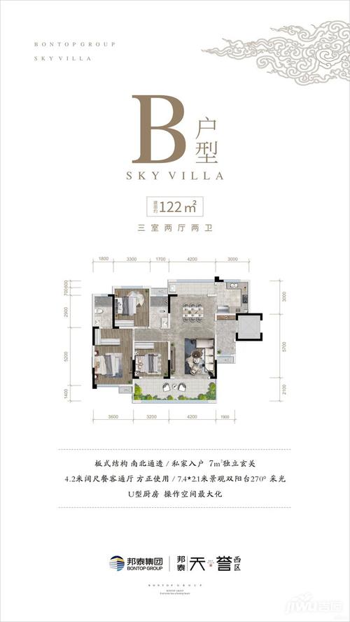 广元邦泰天誉卖多少钱,户型图