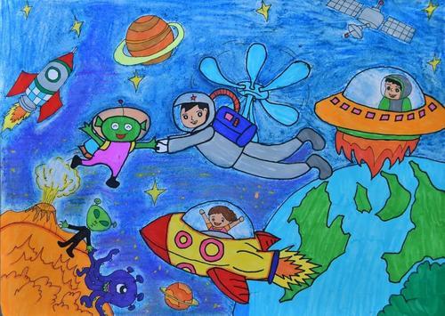 小学生三年级科幻画的手抄报 三年级科技手抄报