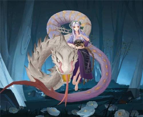 阴阳师sp缚骨清姬新皮肤赏析sp缚骨清姬黛色寒青皮肤获取方法