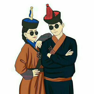 蒙古女孩卡通头像图片大全