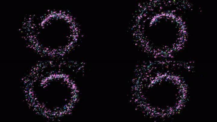 全息 花 花瓣 粒子 漩涡 旋转 圆圈 扩散 发散 素材画质检查举报作品