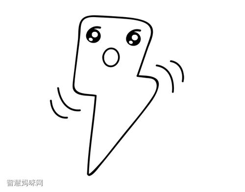 卡通闪电简笔画图片