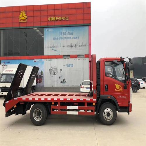 重汽豪沃国六蓝牌平板车云内170马力国六发动机可拉12吨左右挖掘机