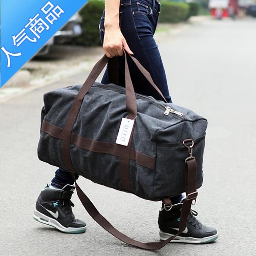 fenghou大容量手提包旅行袋休闲男士短途出差行李包帆布双肩背包登机