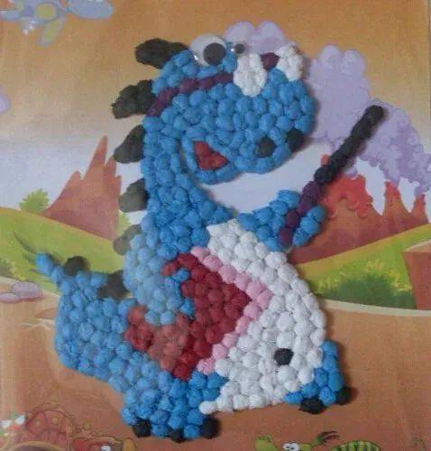 幼儿园揉纸画,搓纸画大全!