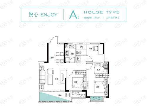 乐平中奥华安天悦在售户型区间96106㎡价格约6200元㎡