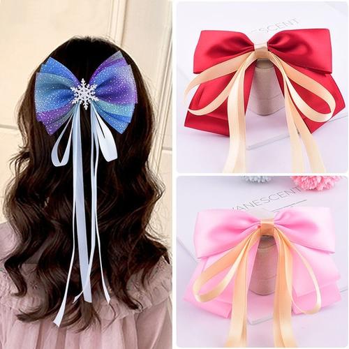 购客汉服头饰女古风超n仙韩版 新款 学生女童夏季蝴蝶结发夹飘带头饰