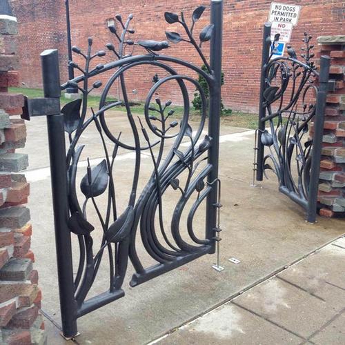 hot galvanized wrought iron gate ,used wrought iron door gates