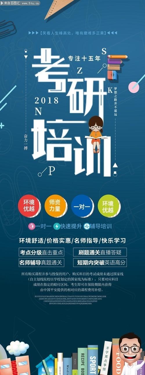 考研培训展架模板