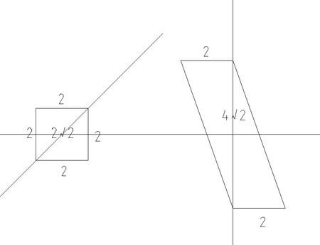 一个平面图形的斜二册图形是边长为2的正方形,则原图的高为多少?