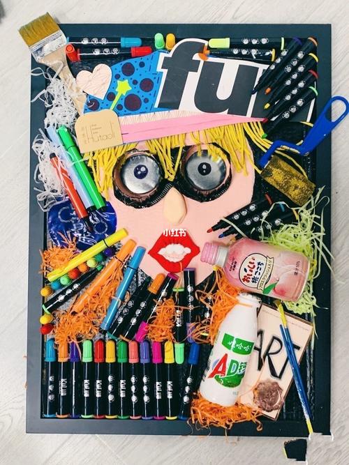 废旧材料创意画 幼儿园手工_幼儿园_幼师_小朋友_幼儿