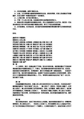 钢铁是怎样炼成的读书笔记(好词,好句,概括).doc 5页