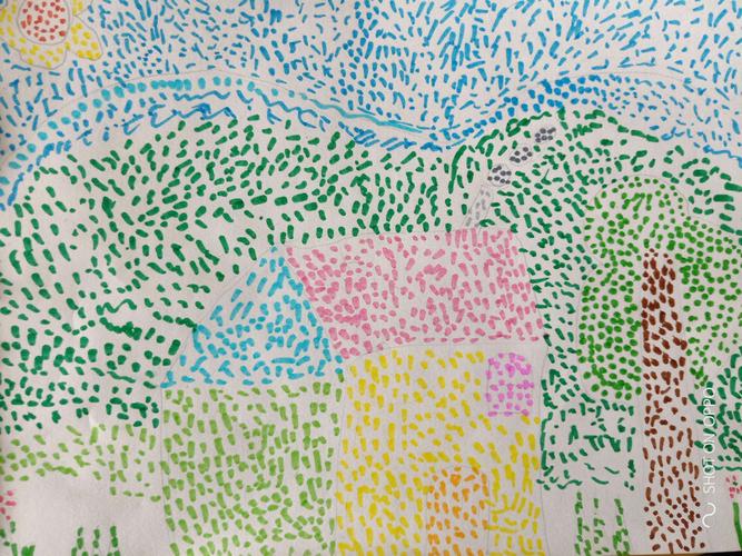 【建文明校·创文明城】 经开区燕兴学校美术课堂实录一点彩画