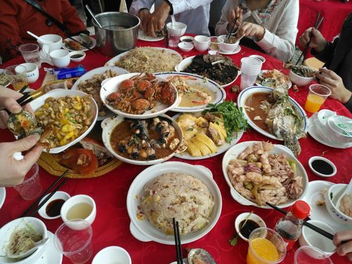 乡下年例大餐,美食多多.
