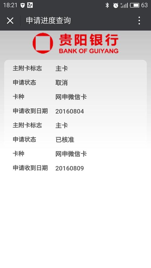 我的贵阳银行信用卡的申请状态是这样得,卡神些帮我看看. 我申请了