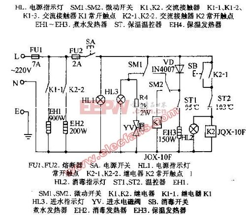 腾飞fd09多功能保健电开水器电路图