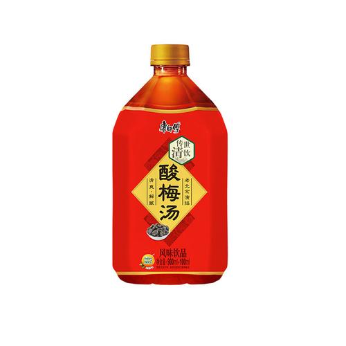 康师傅酸梅汤1000ml12瓶整箱传世清饮酸梅1l清爽果味