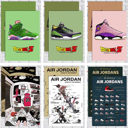 jordan海报潮流卡通篮球艺术乔丹装饰挂画个性创意广告宣传