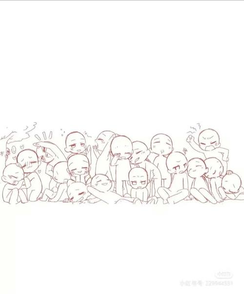 q版多人素材【侵删】_简笔画_简笔画教程_素材_素材