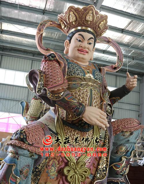 生漆脱胎东持国天王彩绘塑像【0902】