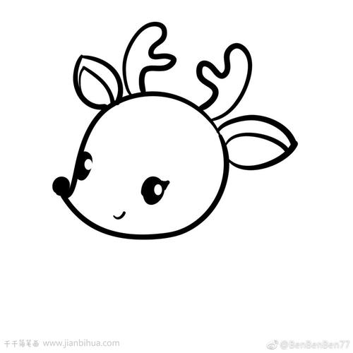 小鹿斑比简笔画