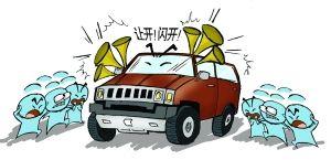 农村带喇叭宣传车简笔画