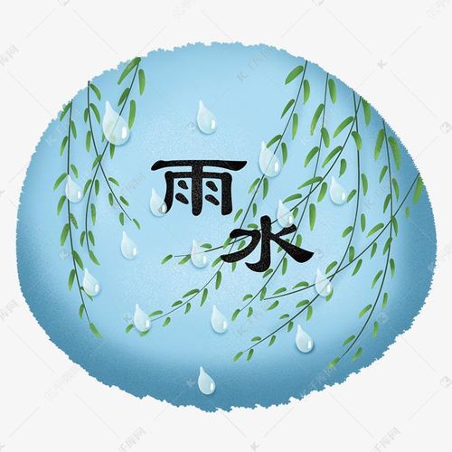 雨水二十四节气春天柳树发芽