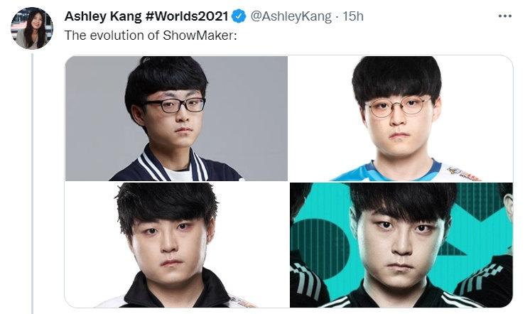 韩媒记者分享showmaker选手定妆照进化史眼神逐渐变得犀利