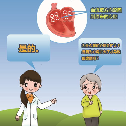 房颤科普系列漫画之房颤的病因与诱因16心房扩大是导致房颤的原因吗