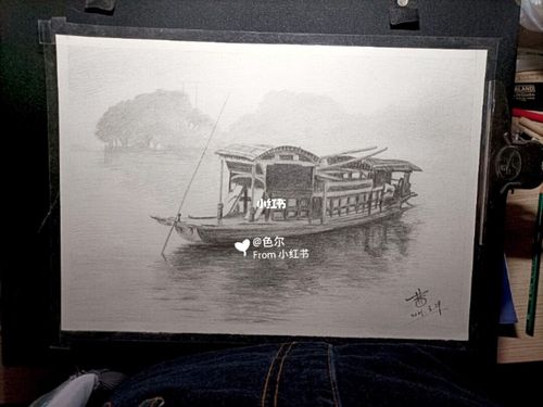 素描|革命红船_素描_文化_绘画