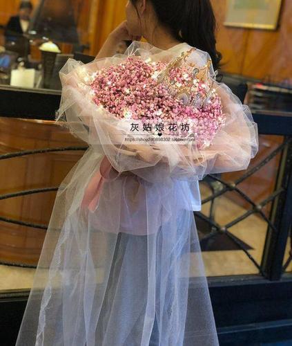 超大束满天星干花永生花花束礼盒网红送女友闺蜜生日圣诞礼物真花