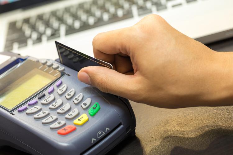 手,刷卡,信用卡,商店